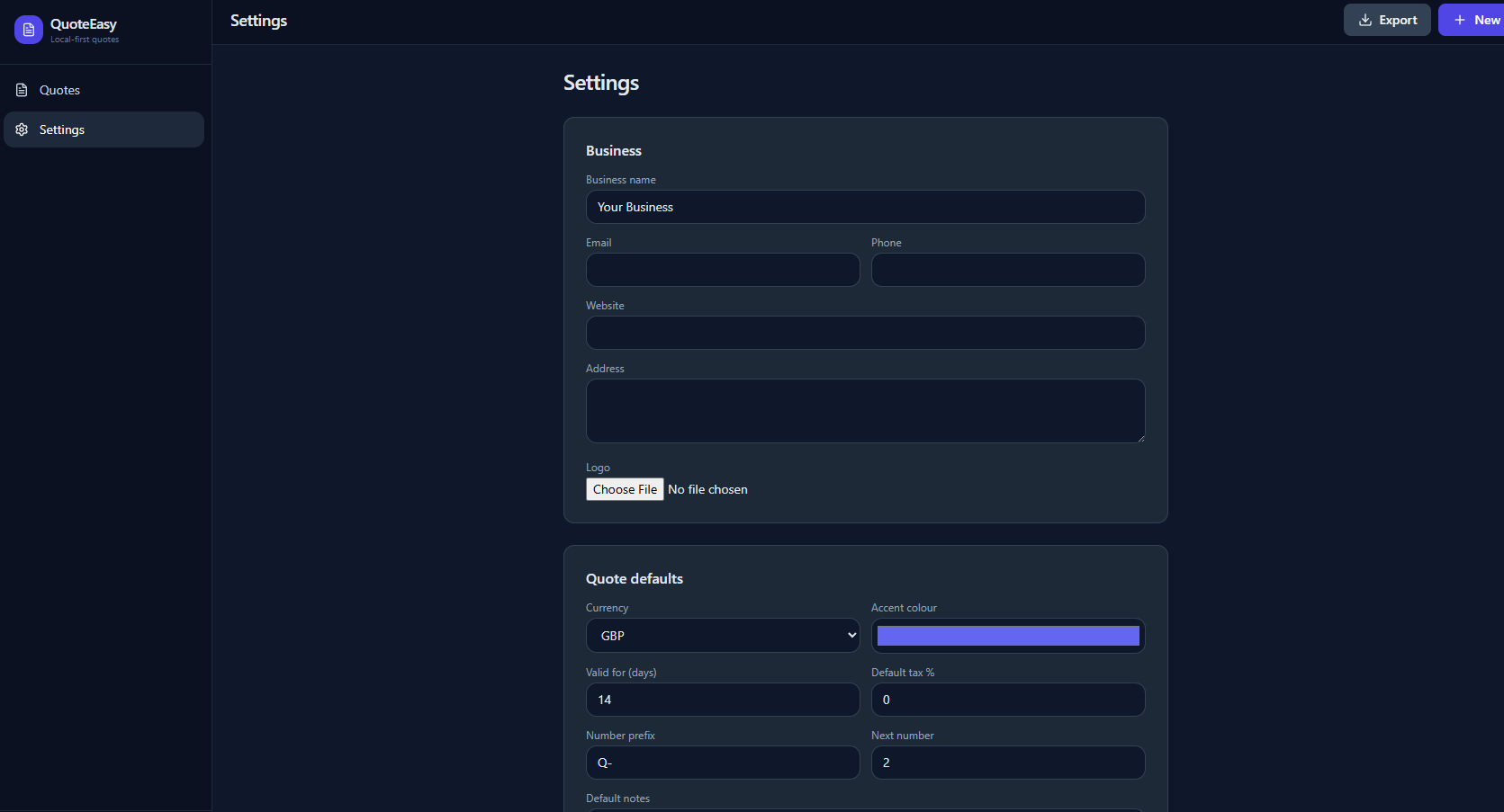 QuoteEasy preview